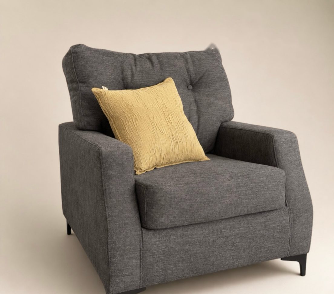 Tufted Charcoal Armchair